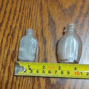 Vintage Miniature Clear Glass Bottles Set